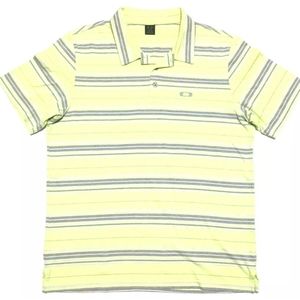 Oakley Mens L Short Sleeve Polo Shirt Yellow EUC